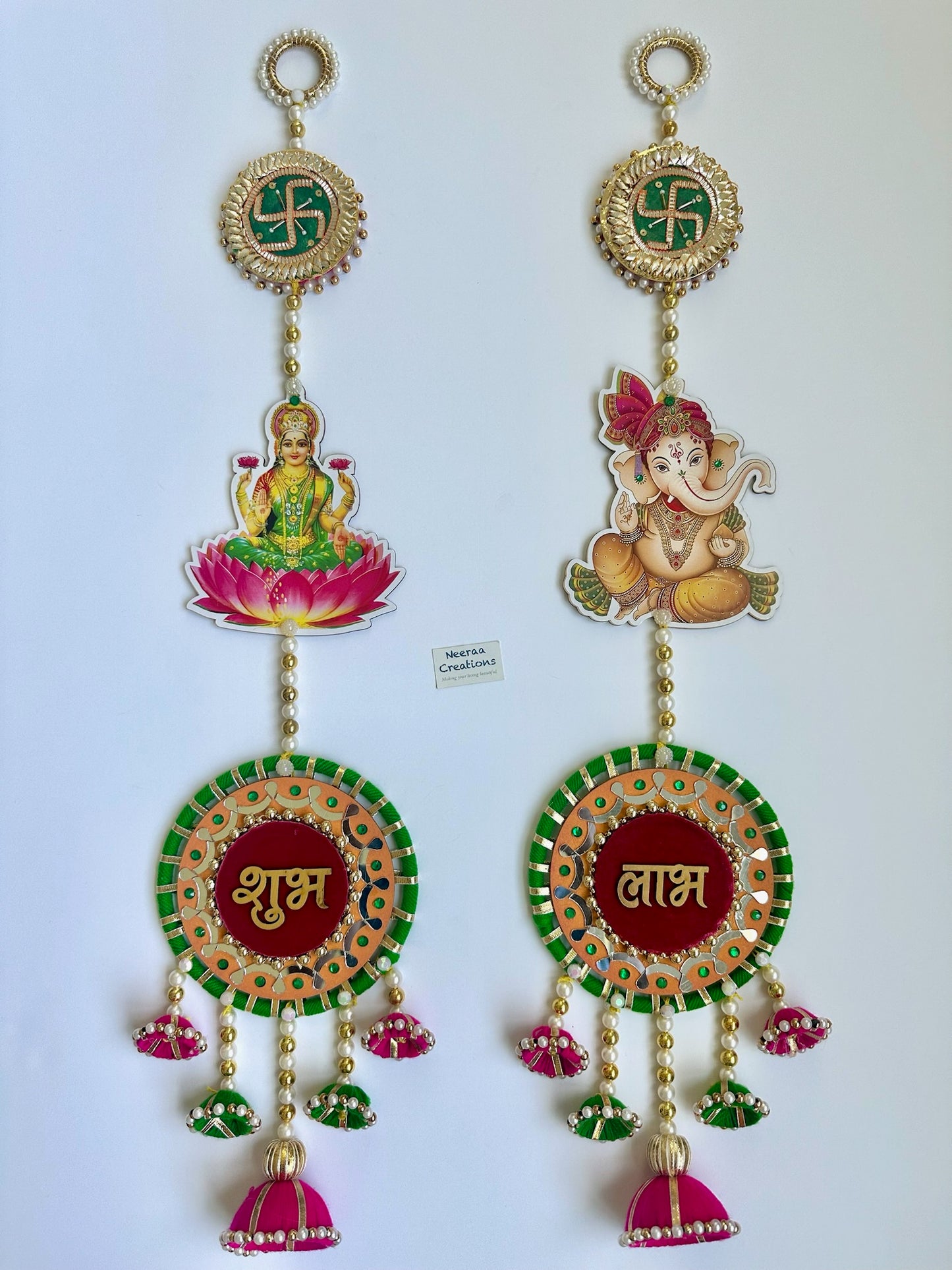 Shubh Labh Lakshmi Ganesh Swastik Hanging set