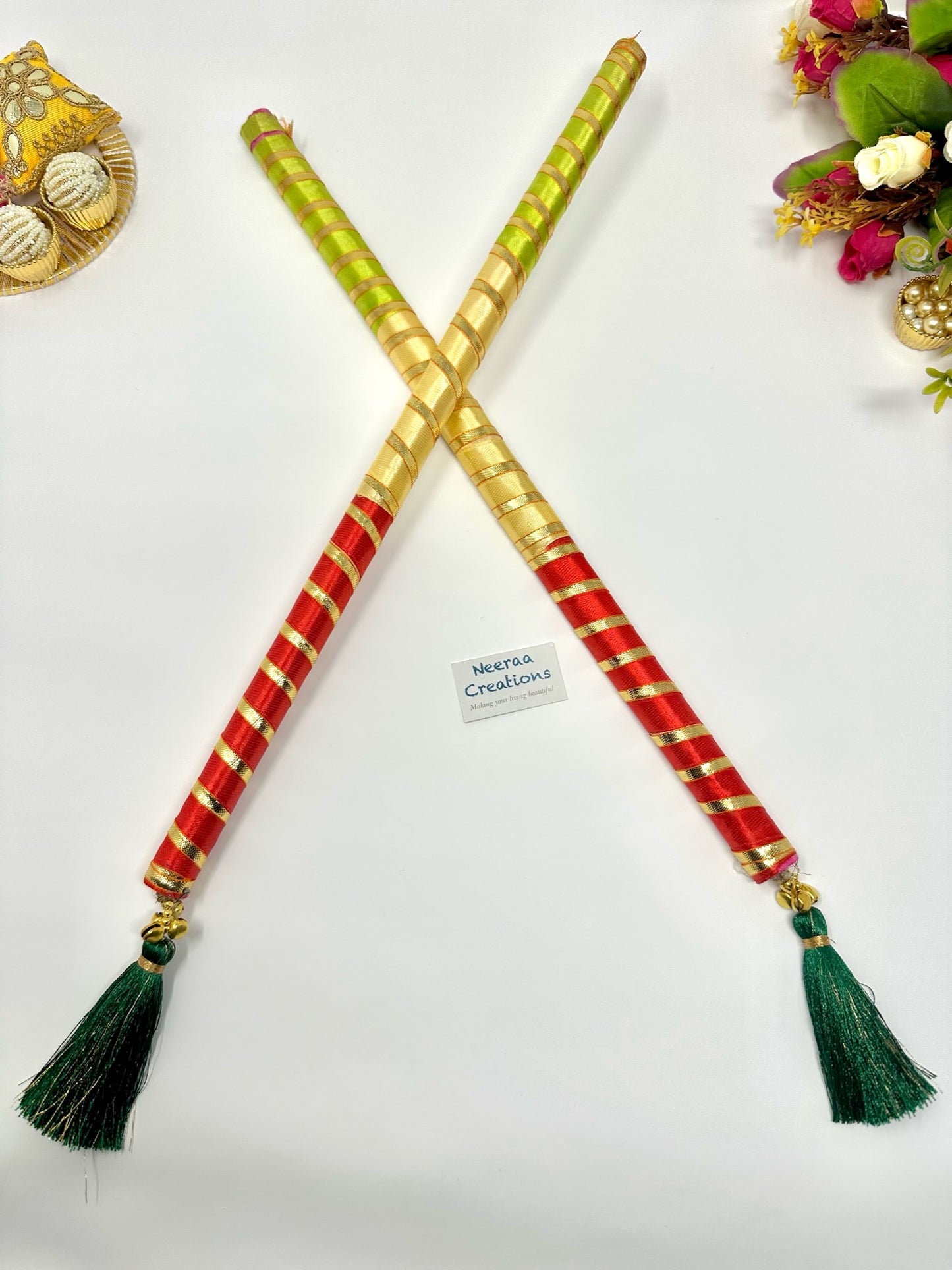 Dandiya Stick pair - with Tassel