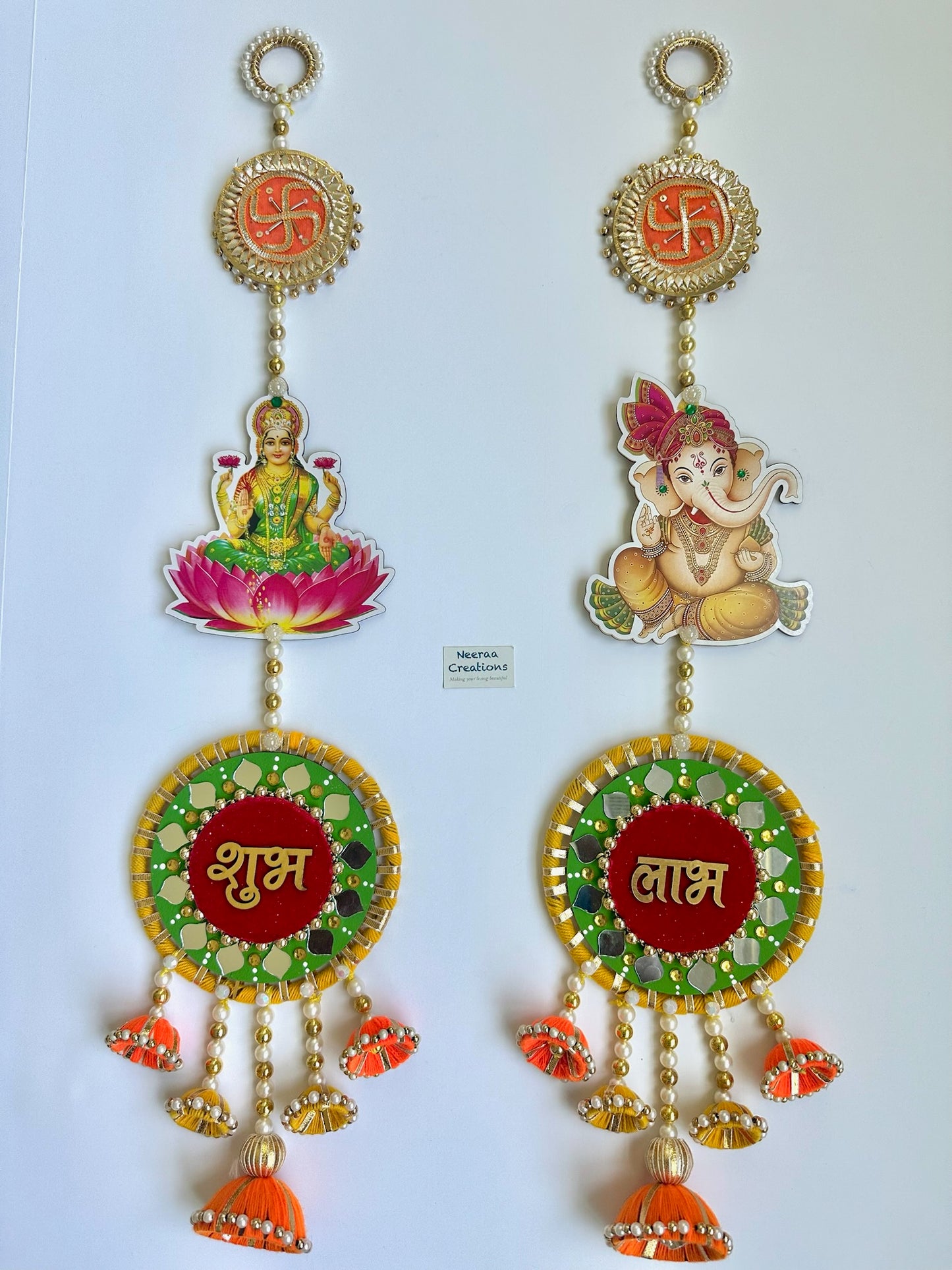 Shubh Labh Lakshmi Ganesh Swastik Hanging set