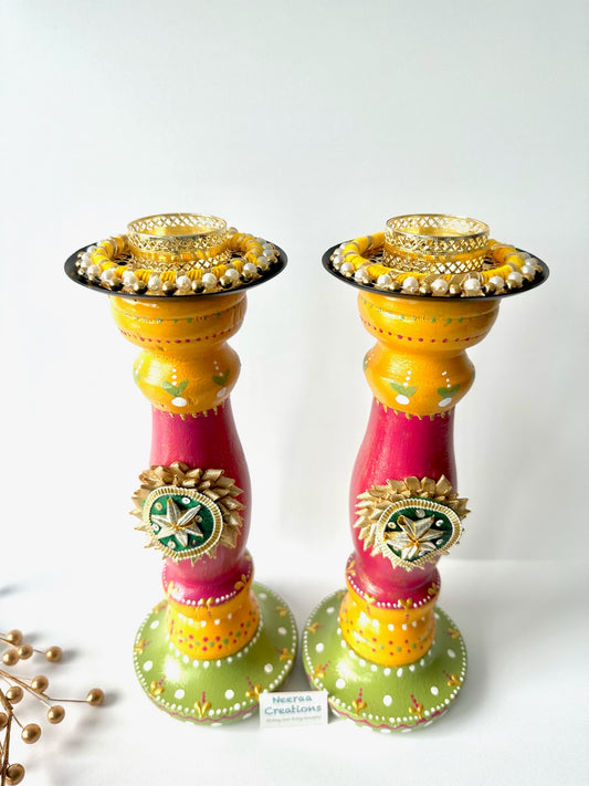 Festival Decoration Tea light/ Candle holders - Set of 2