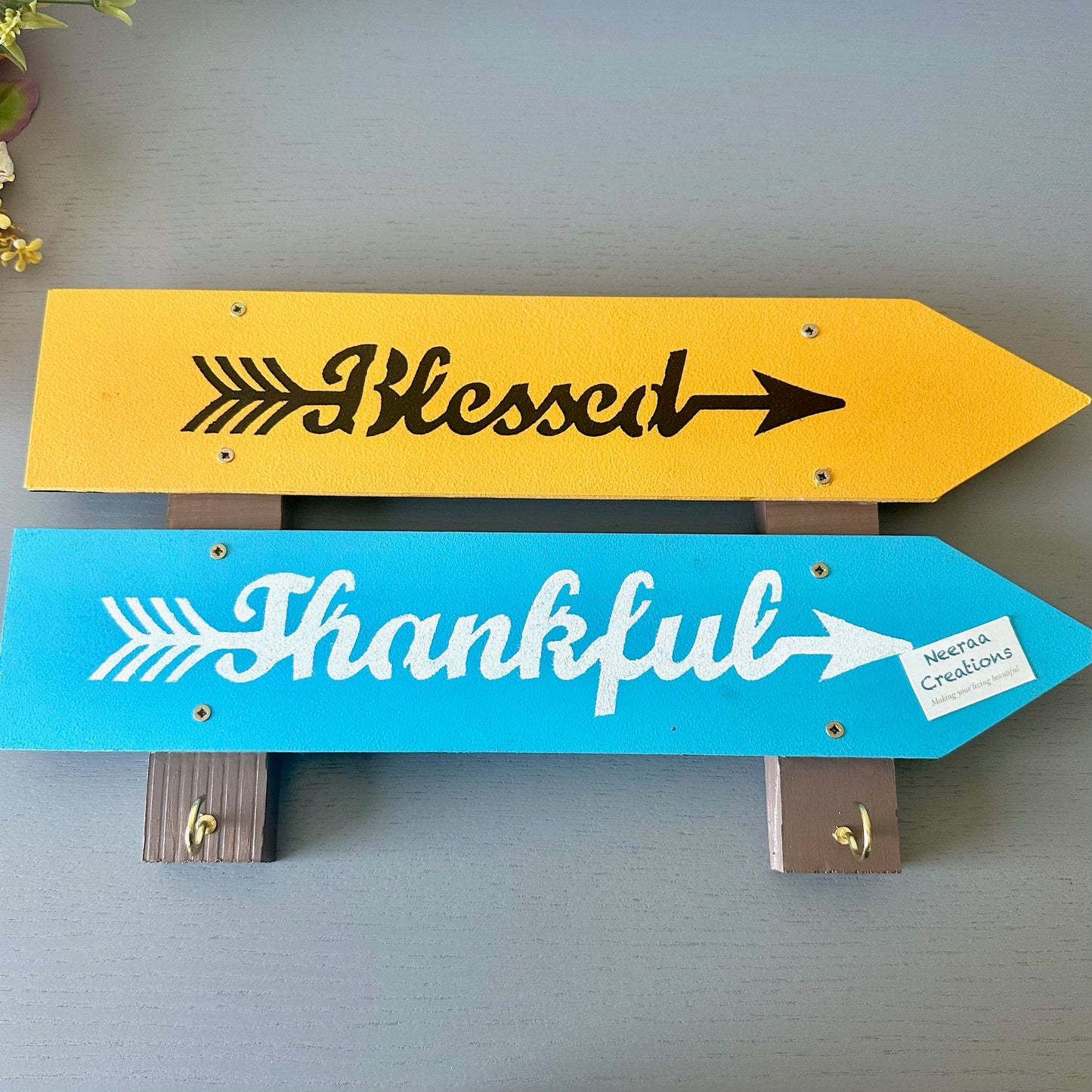 Key Holder - Blessed Thankful