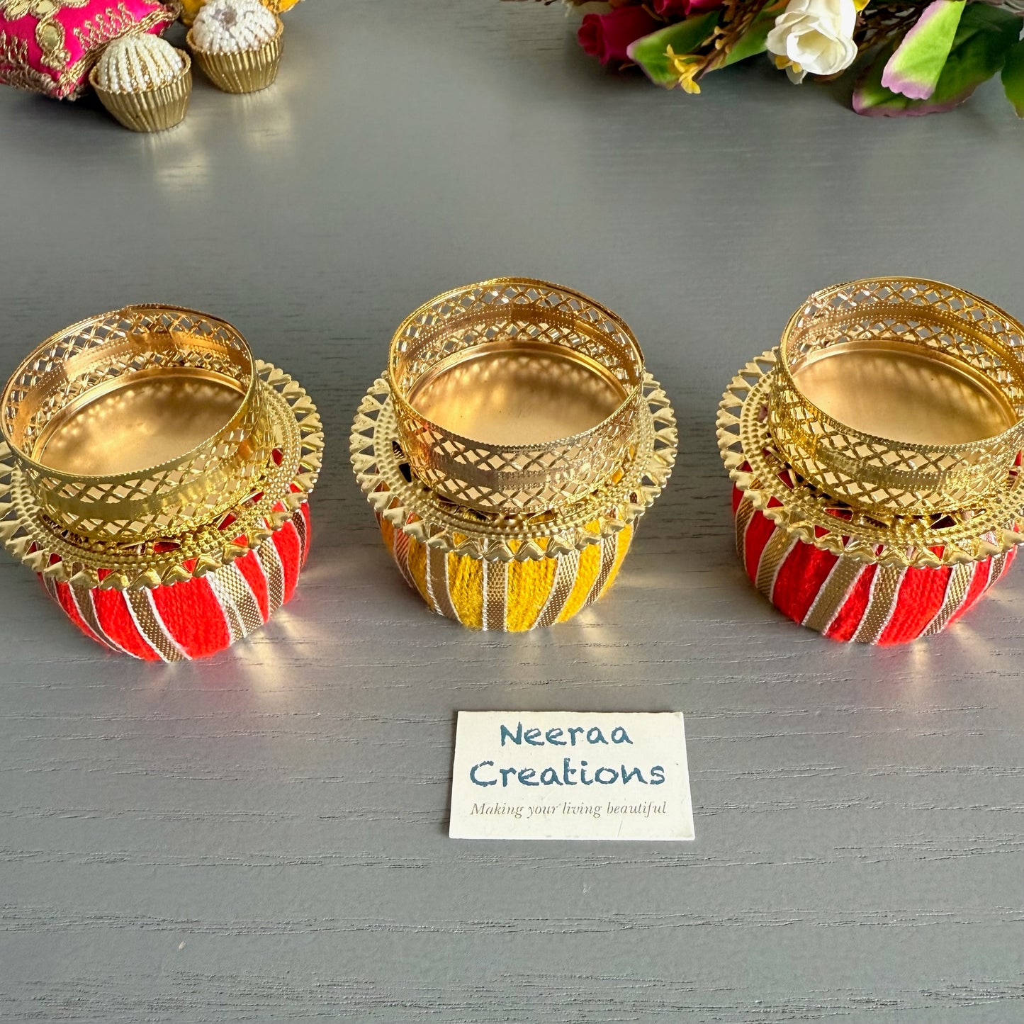 Kalash Style Diyas - Set of 3