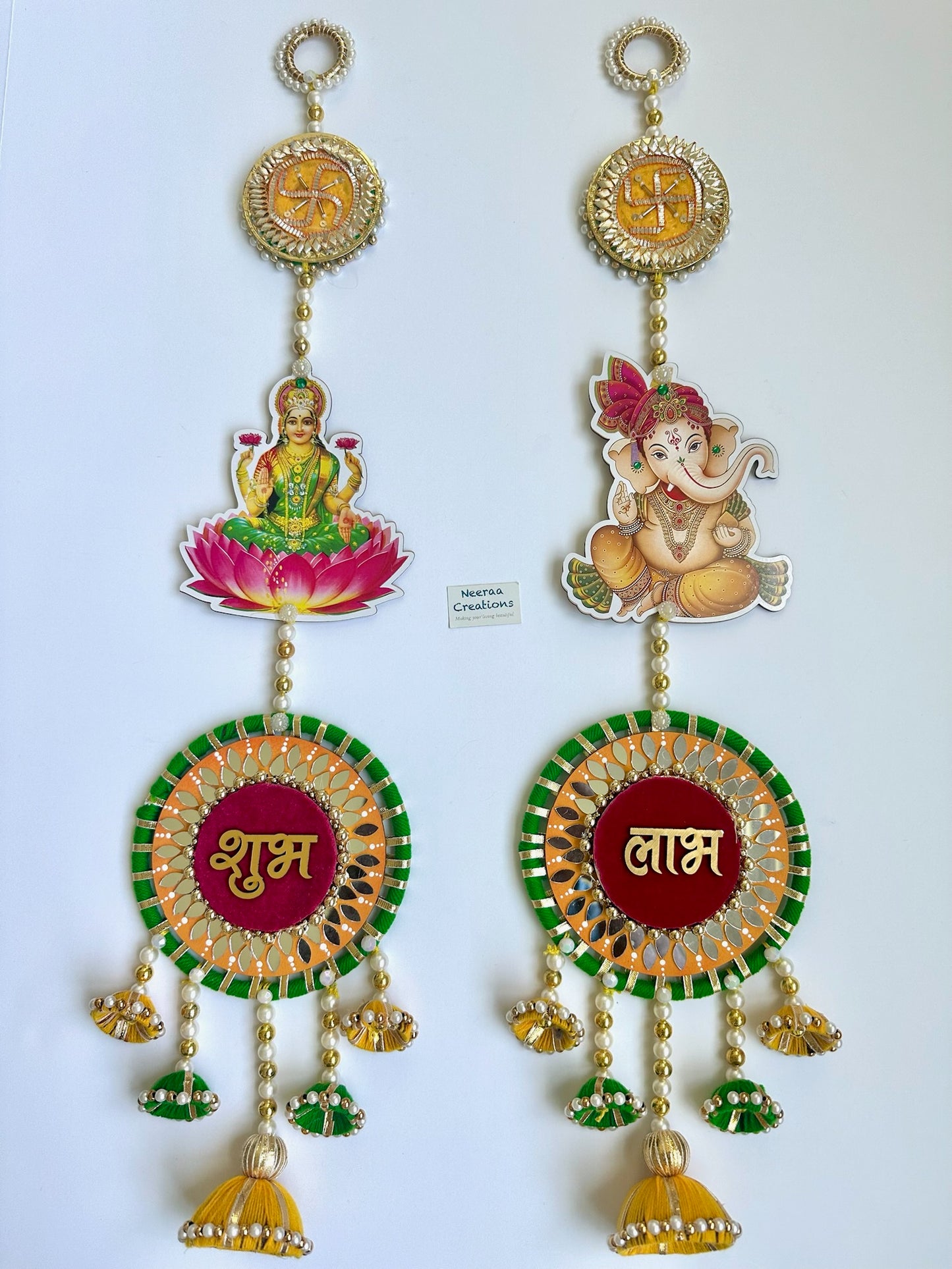 Shubh Labh Lakshmi Ganesh Swastik Hanging set