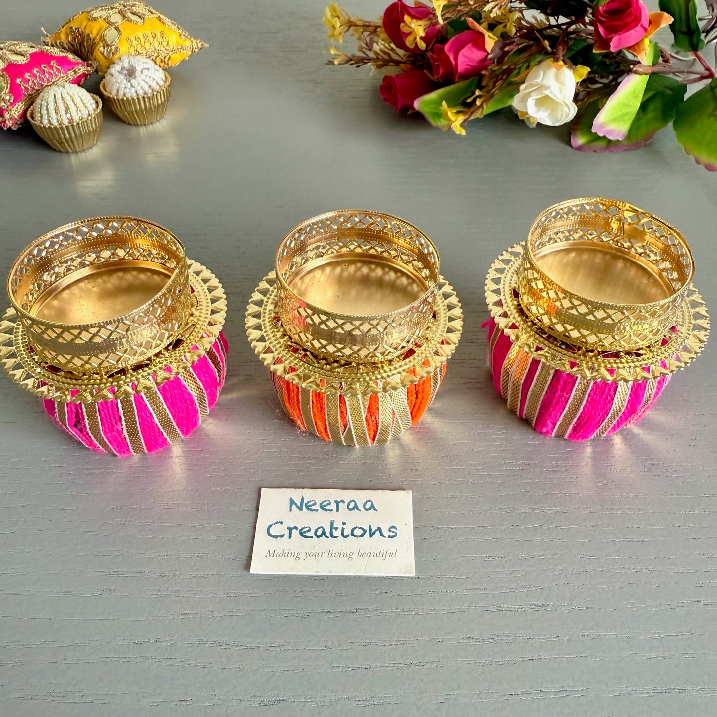 Kalash Style Diyas - Set of 3