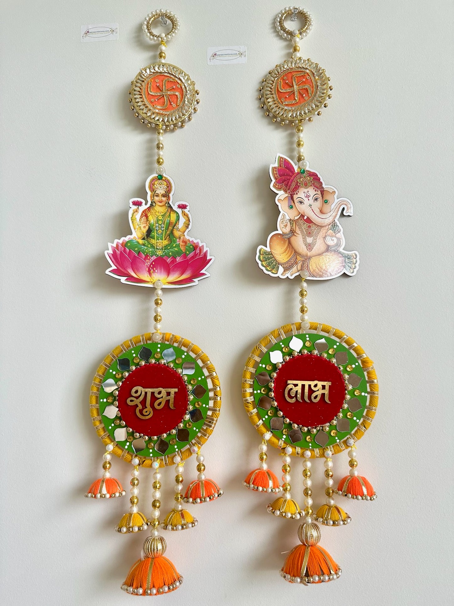 Shubh Labh Lakshmi Ganesh Swastik Hanging set