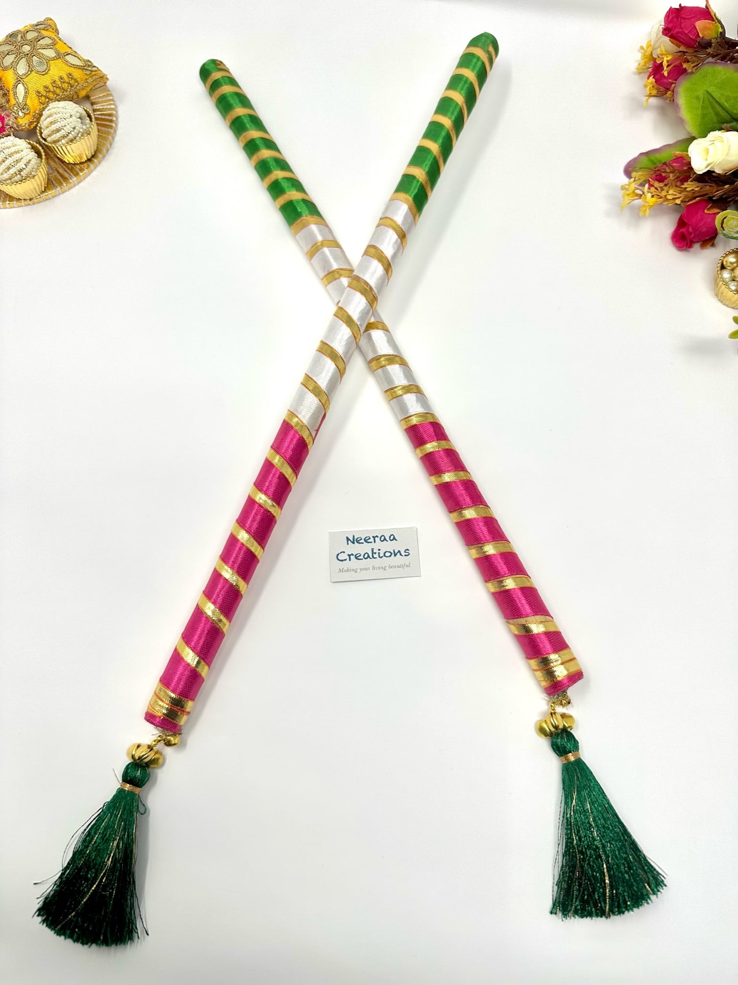 Dandiya Stick pair - with Tassel