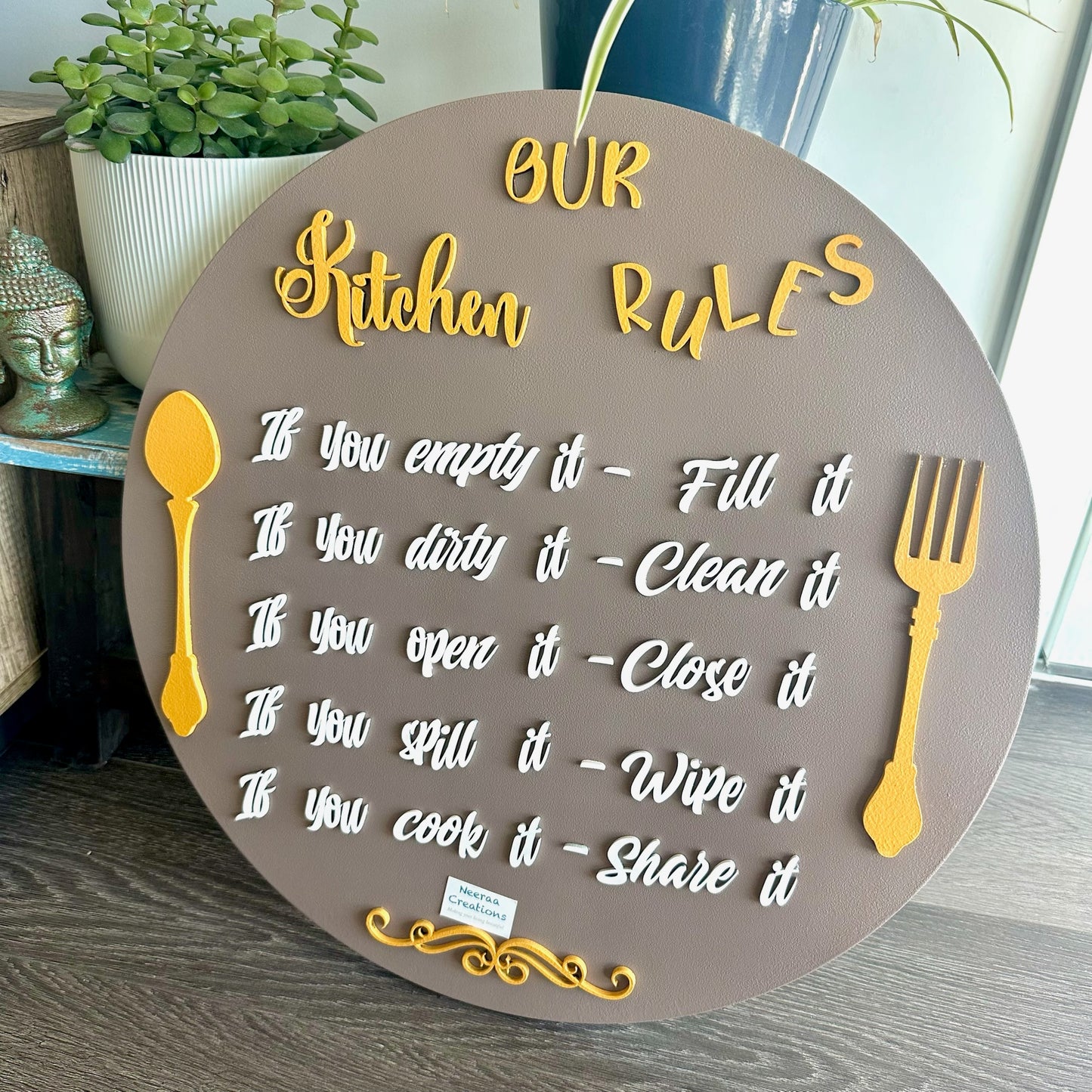 Kitchen Rules Wall Decor