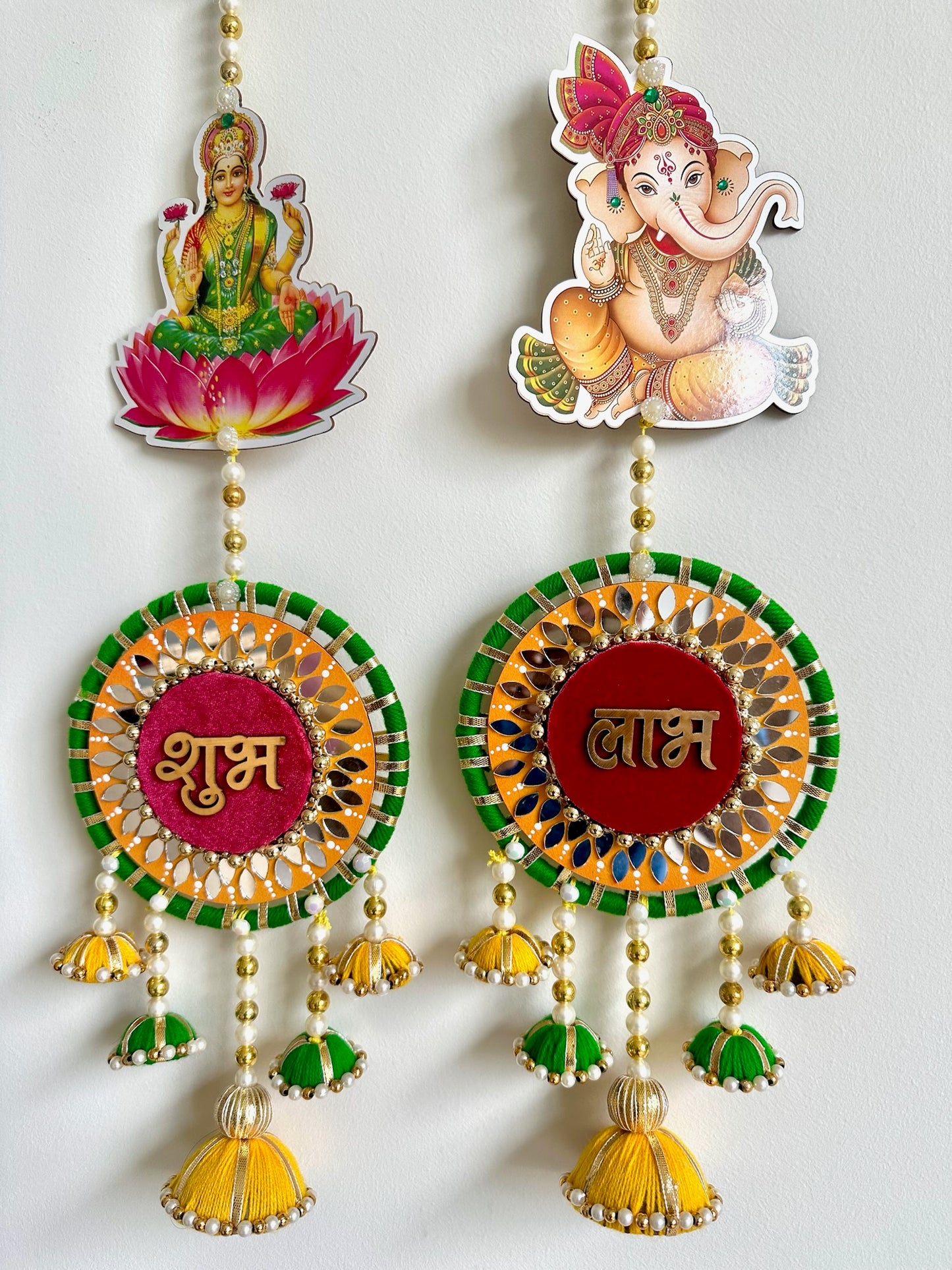 Shubh Labh Lakshmi Ganesh Swastik Hanging set