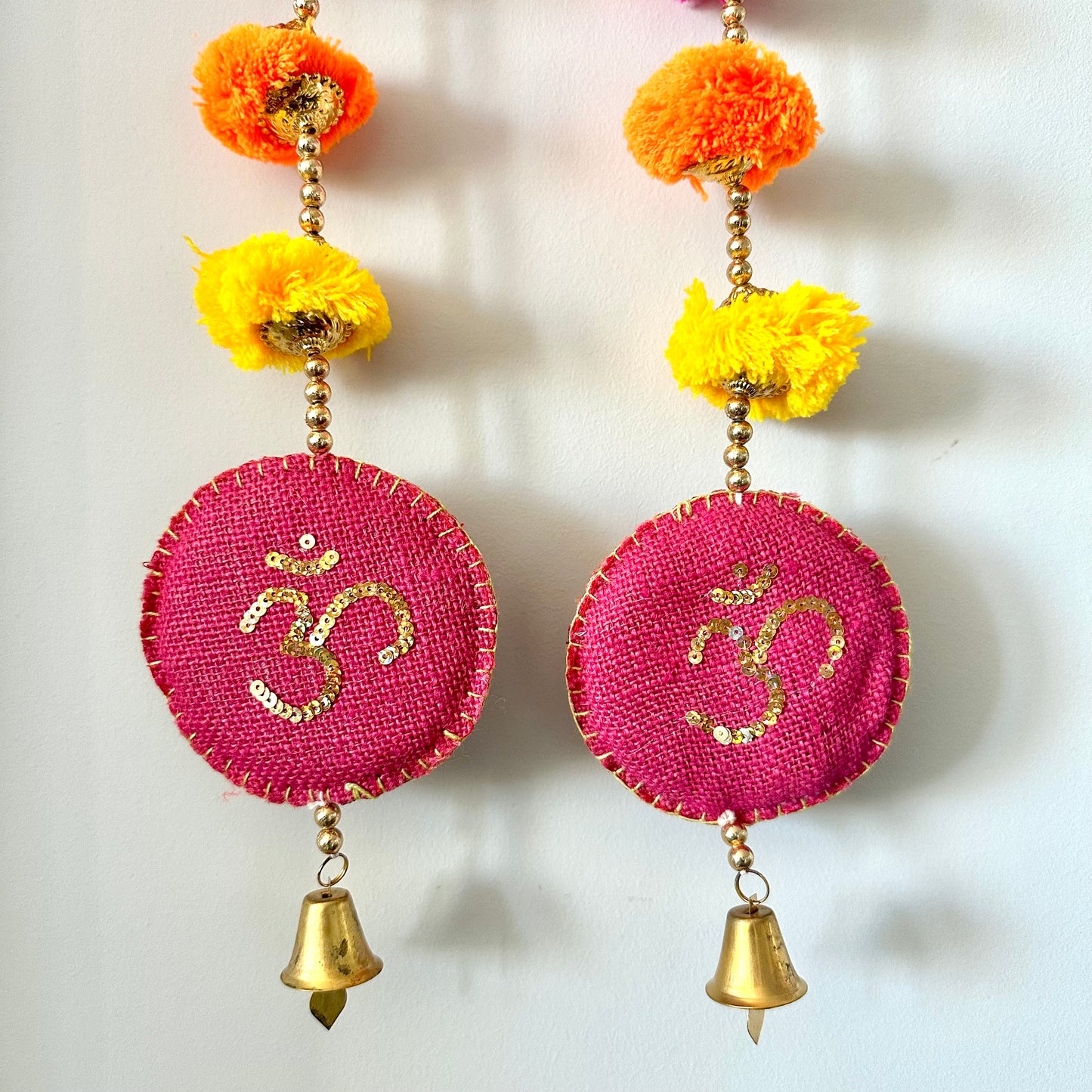 Pair of Decorative Hangings - Om and Swastik