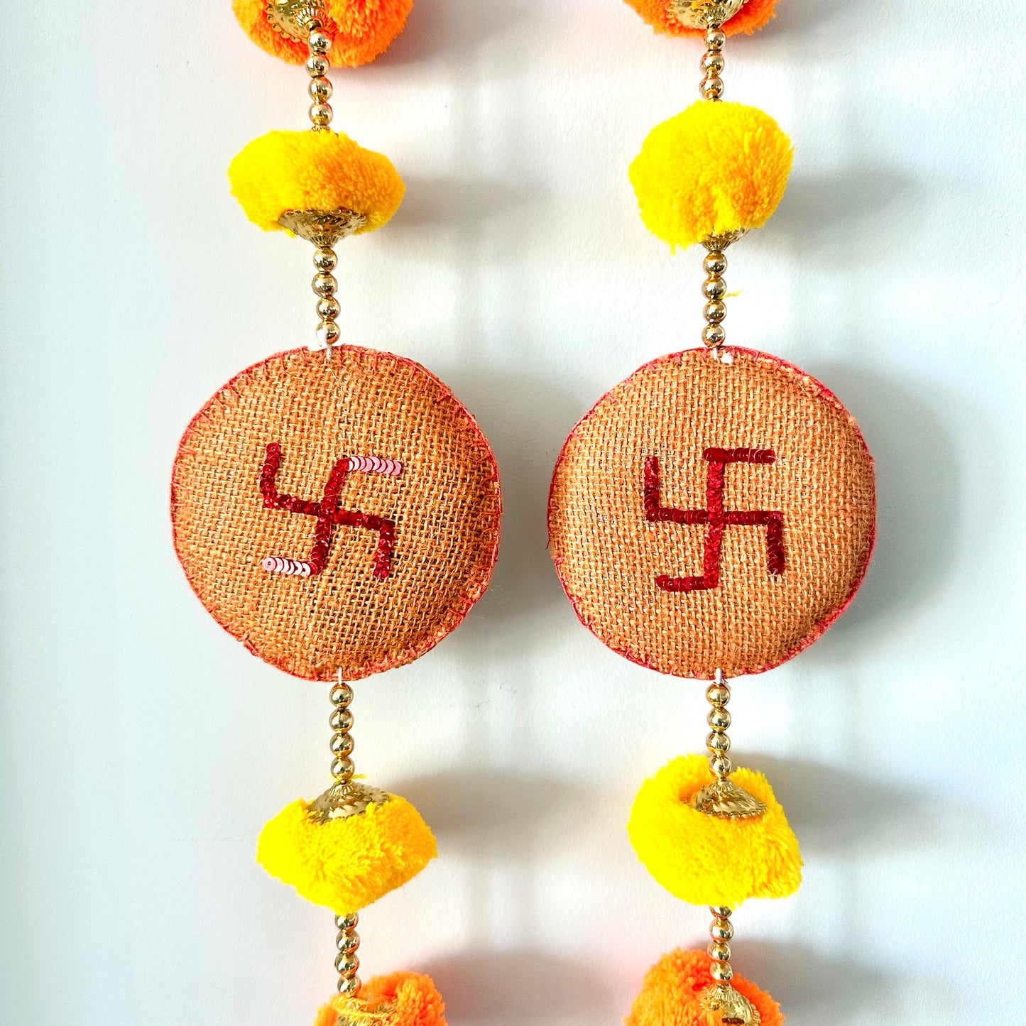 Pair of Decorative Hangings - Om and Swastik