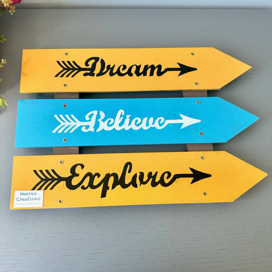 Dream Believe Explore Wall Decor