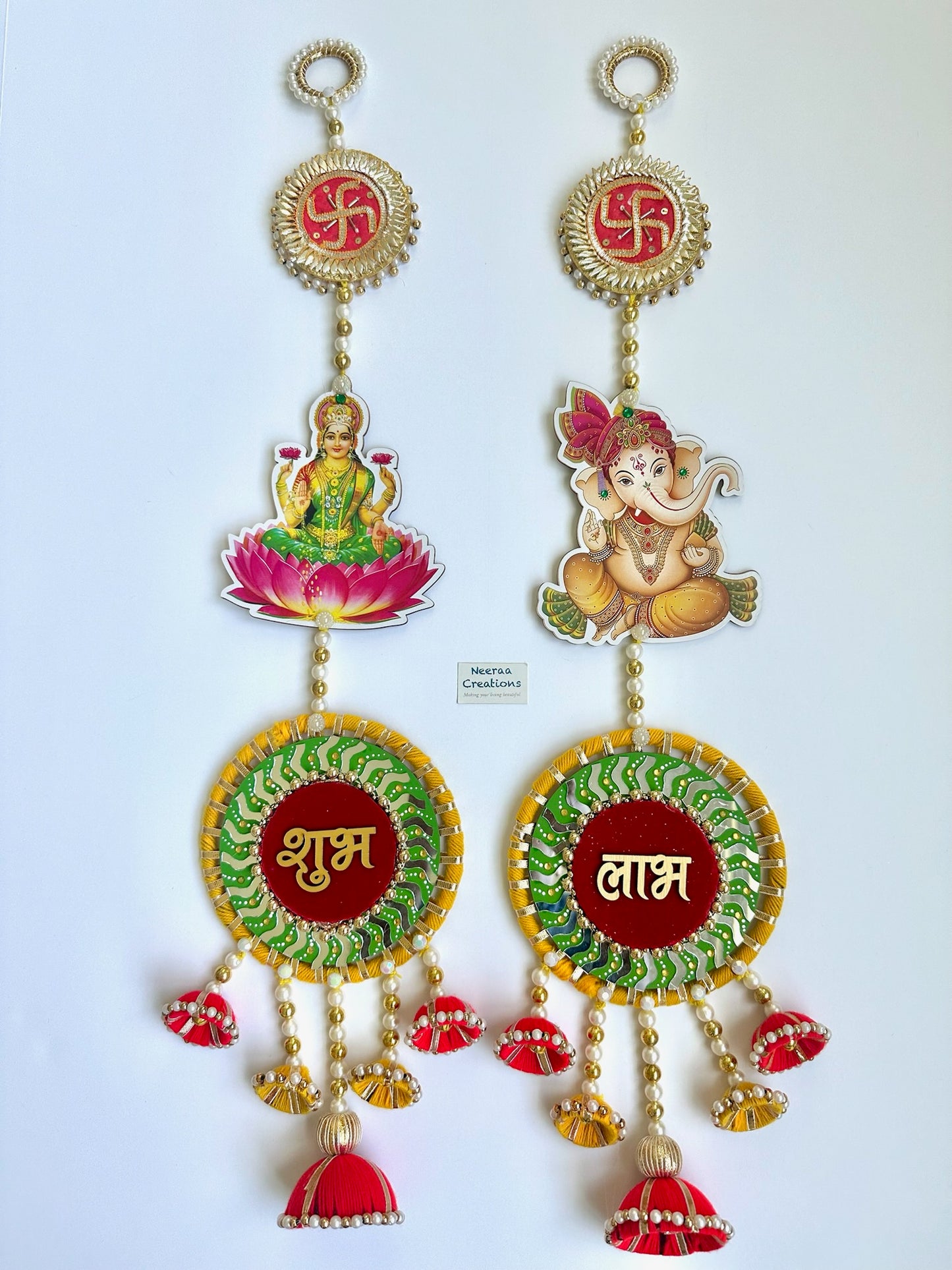 Shubh Labh Lakshmi Ganesh Swastik Hanging set