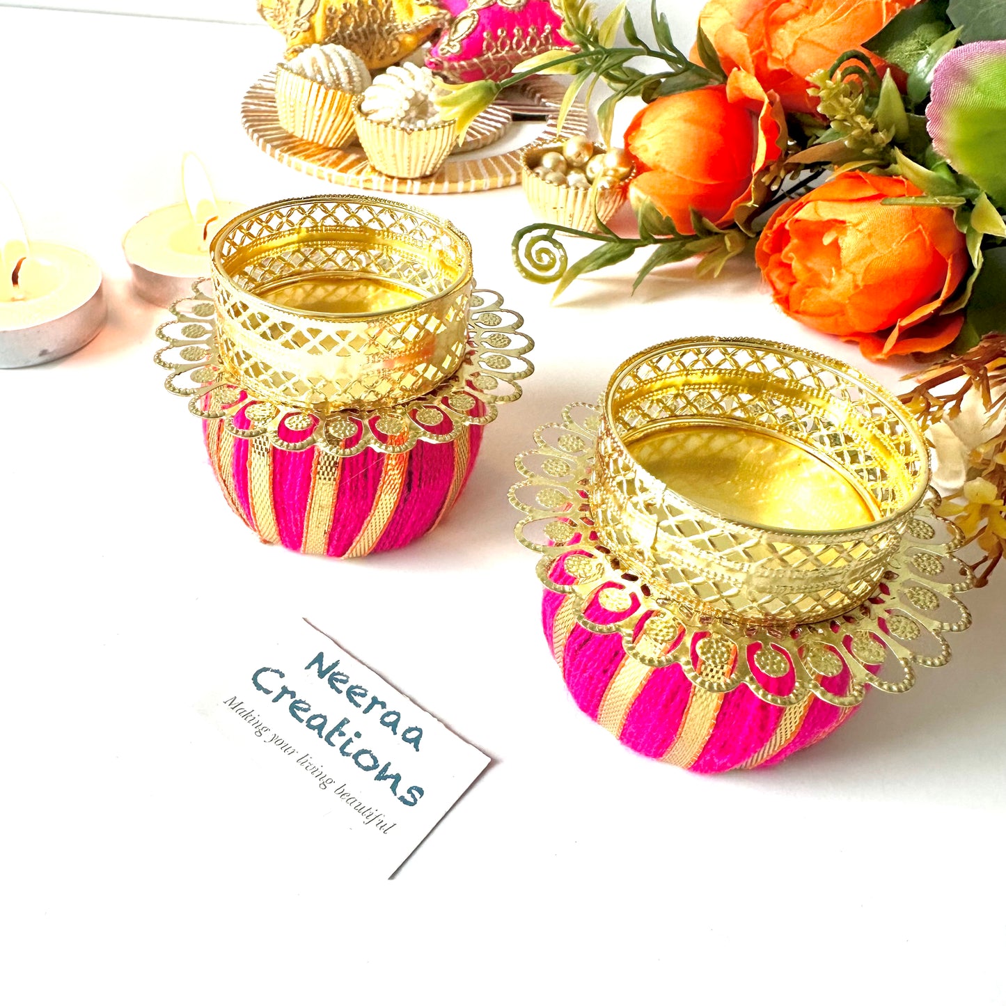 Kalash Style Diyas - Set of 2