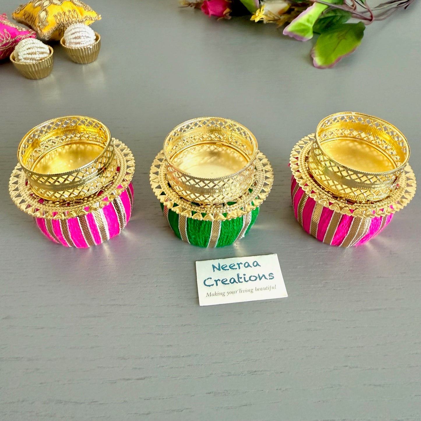 Kalash Style Diyas - Set of 3