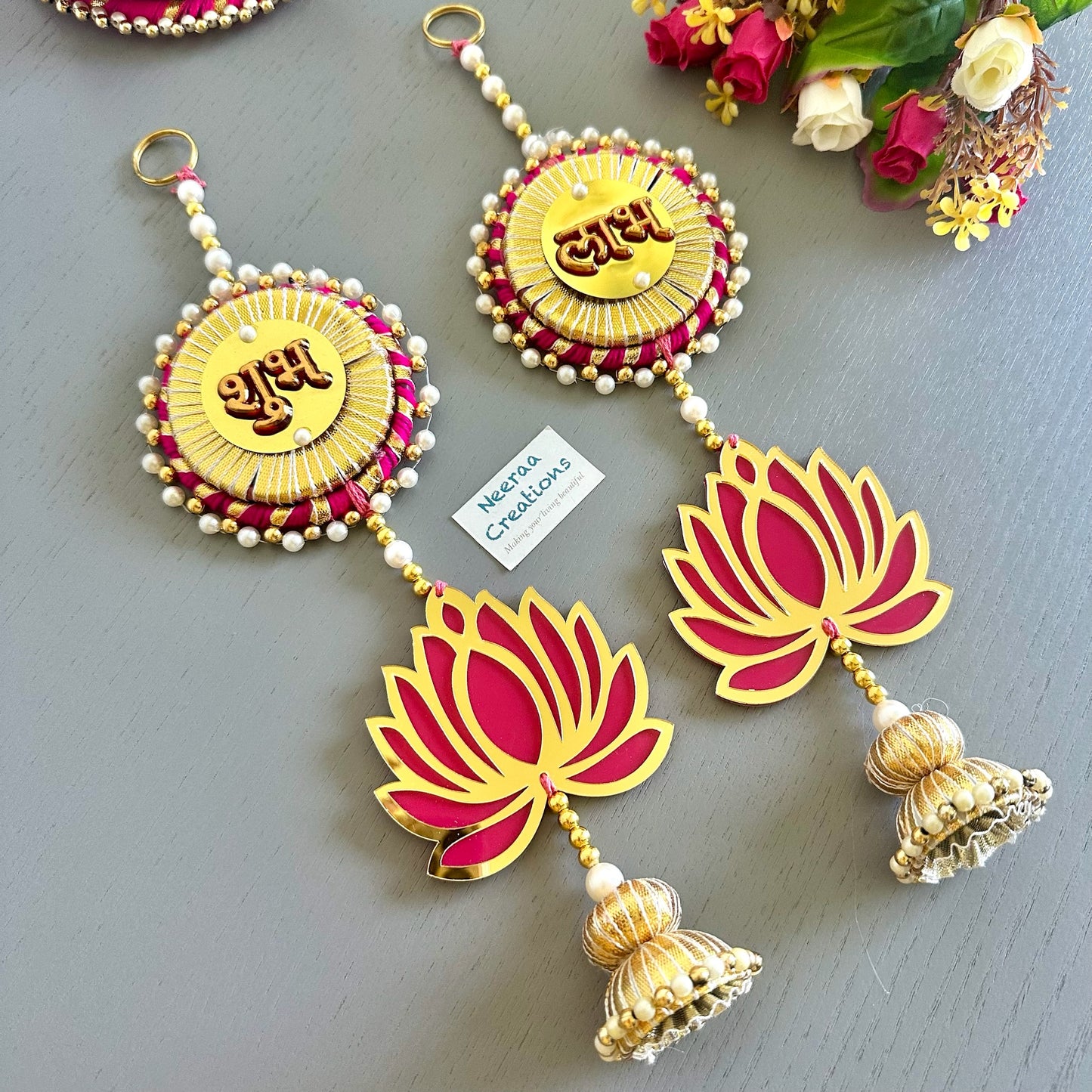 Shubh Labh Lotus Hanging set