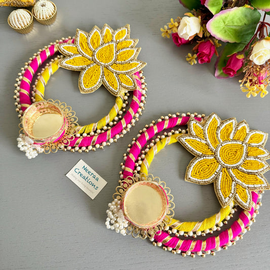 Lotus style Diyas - Set of 2