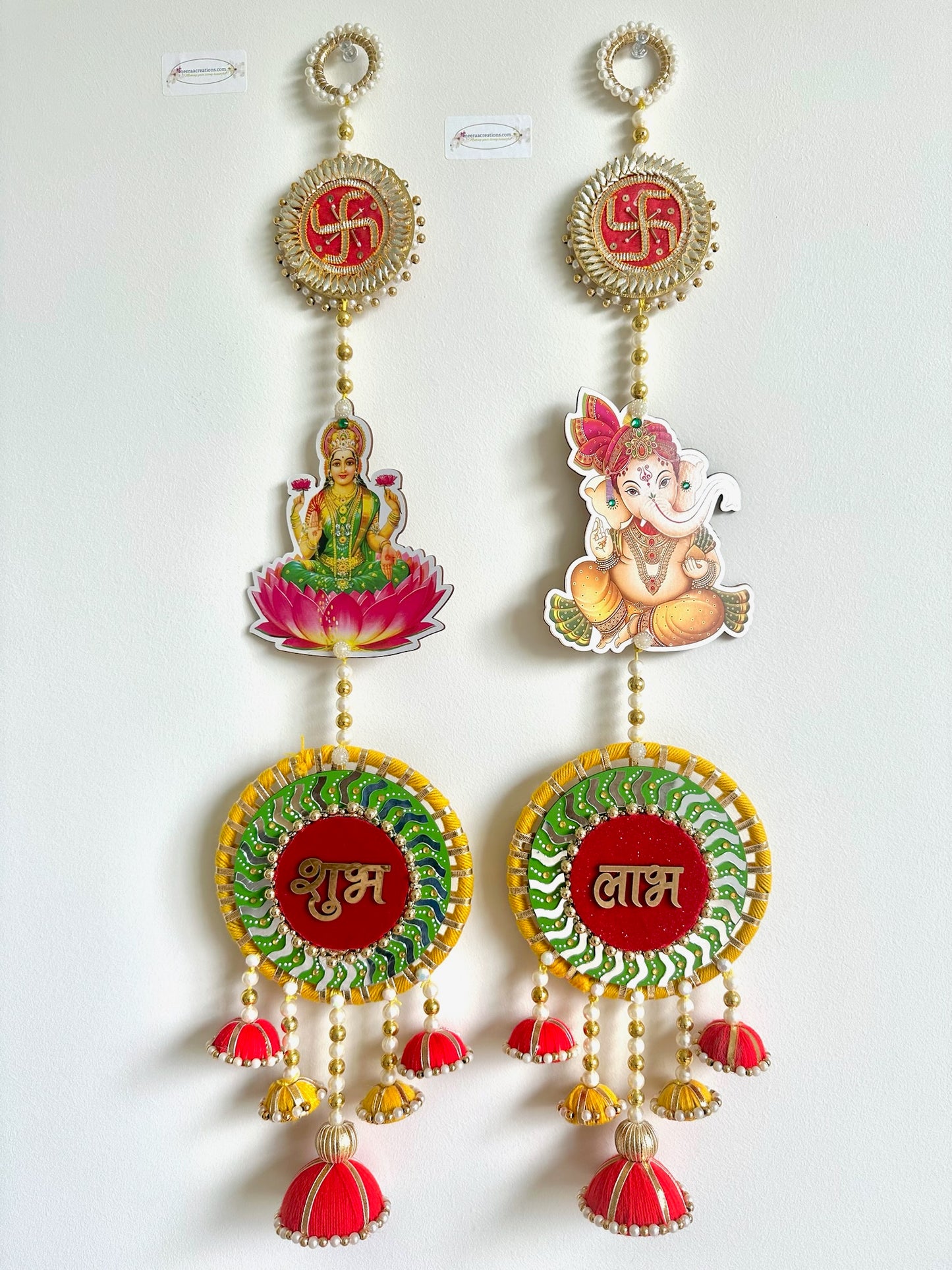 Shubh Labh Lakshmi Ganesh Swastik Hanging set