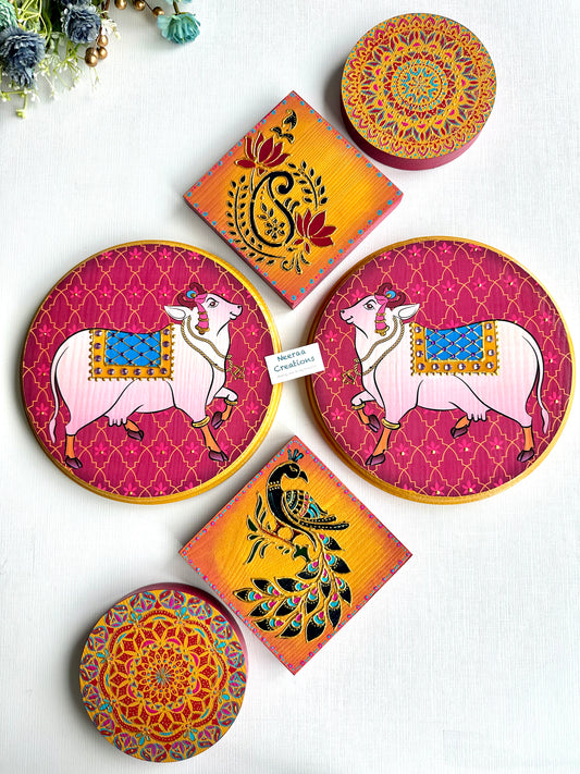 Pichwai Cow Wall decor - Set of 6