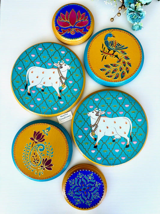 Pichwai Cow Wall decor - Set of 6