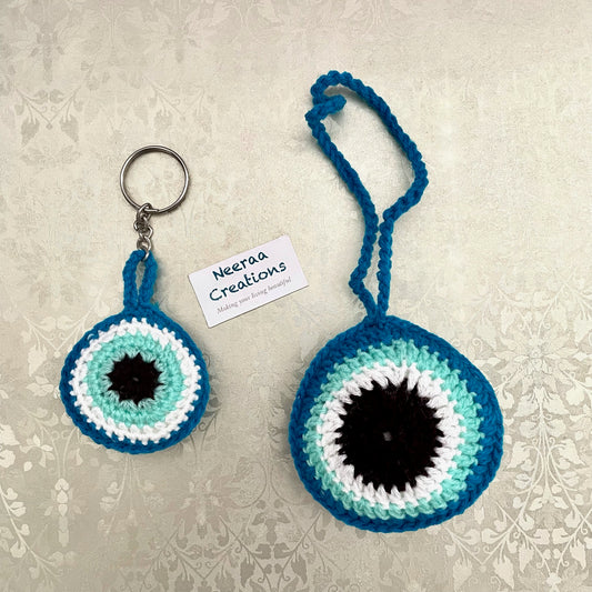 Car/Door Hanging Charm and Key Ring Combo - Evil Eye design