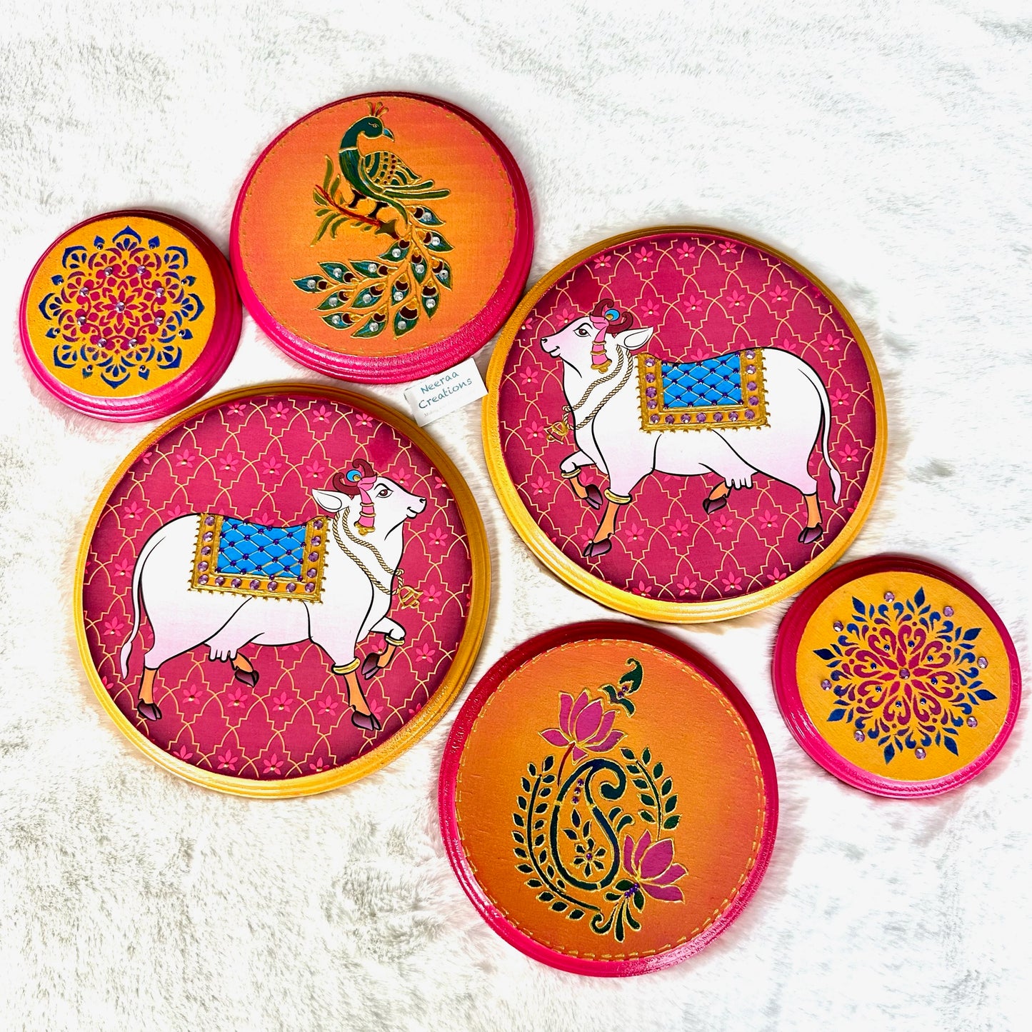 Pichwai Cow Wall decor - Set of 6