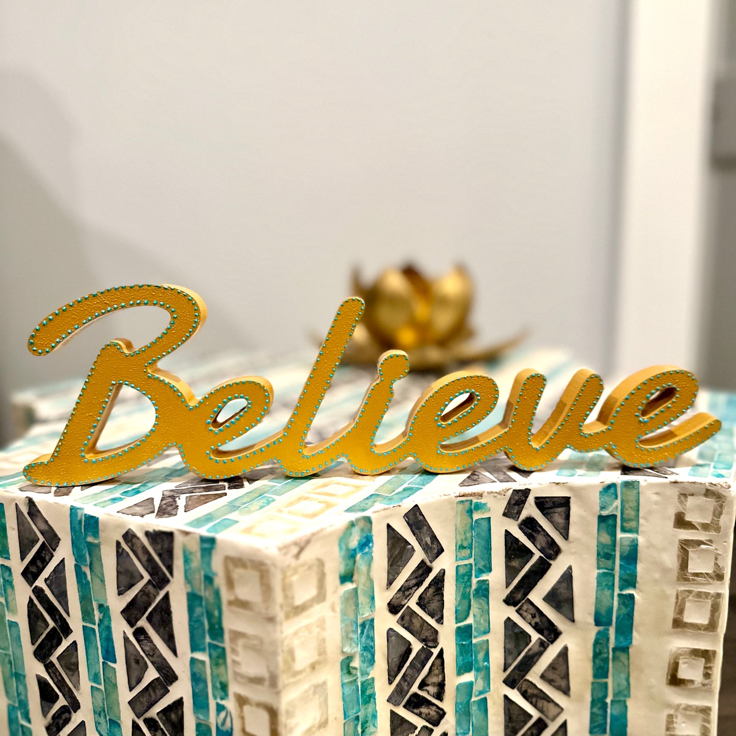 Believe Word Sign (Self standing)