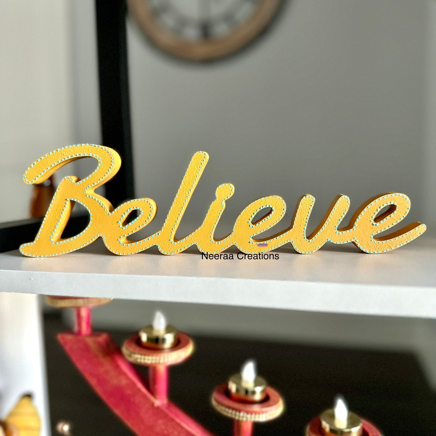 Believe Word Sign (Self standing)